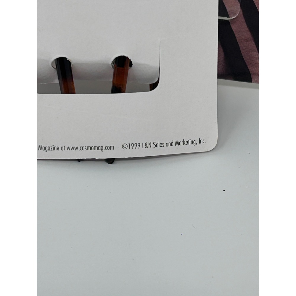 Cosmopolitan Tortoise Shell Hair Sticks Vintage 1999 91130 Lot of 3 Packs NOS‎ - Picture 4 of 5